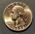 1958-P Washington Quarter Type B - Brilliant Uncirculated + Proof Die Reverse