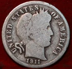 1911-P Barber Dime — photo from another recent sale