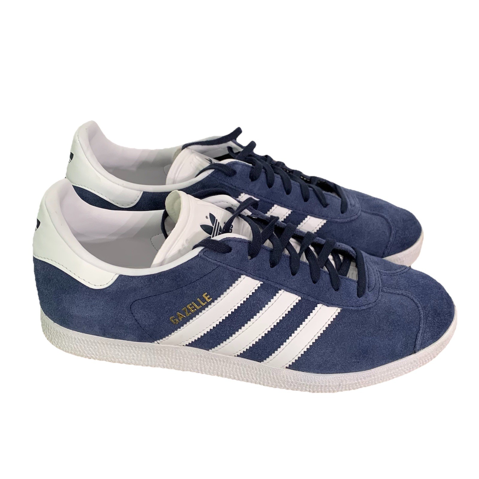 Adidas Gazelle Suede Shoes Mens Size 10 Collegiate Navy Blue White ($100 RETAIL)