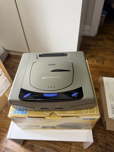 Sega Saturn Home Console HST-0004 with Box & Manual + Games Tested Working Japan