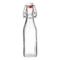 Bormioli Rocco Swing Quadratische Glasflasche Mit Mechanischem Korken 0,25 Lt