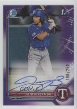 2022 Bowman Chrome Prospect Purple Refractor 186/250 JoJo Blackmon Auto f9s