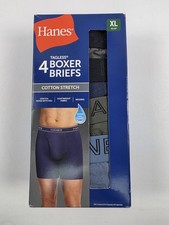 Hanes Tagless Long Leg Boxer Briefs - Men  s Xlarge 4 Pack