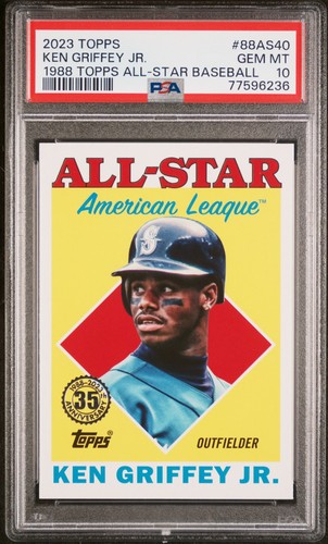2023 TOPPS 1988 TOPPS ALL-STAR BASEBALL #88AS40 KEN GRIFFEY JR. PSA 10