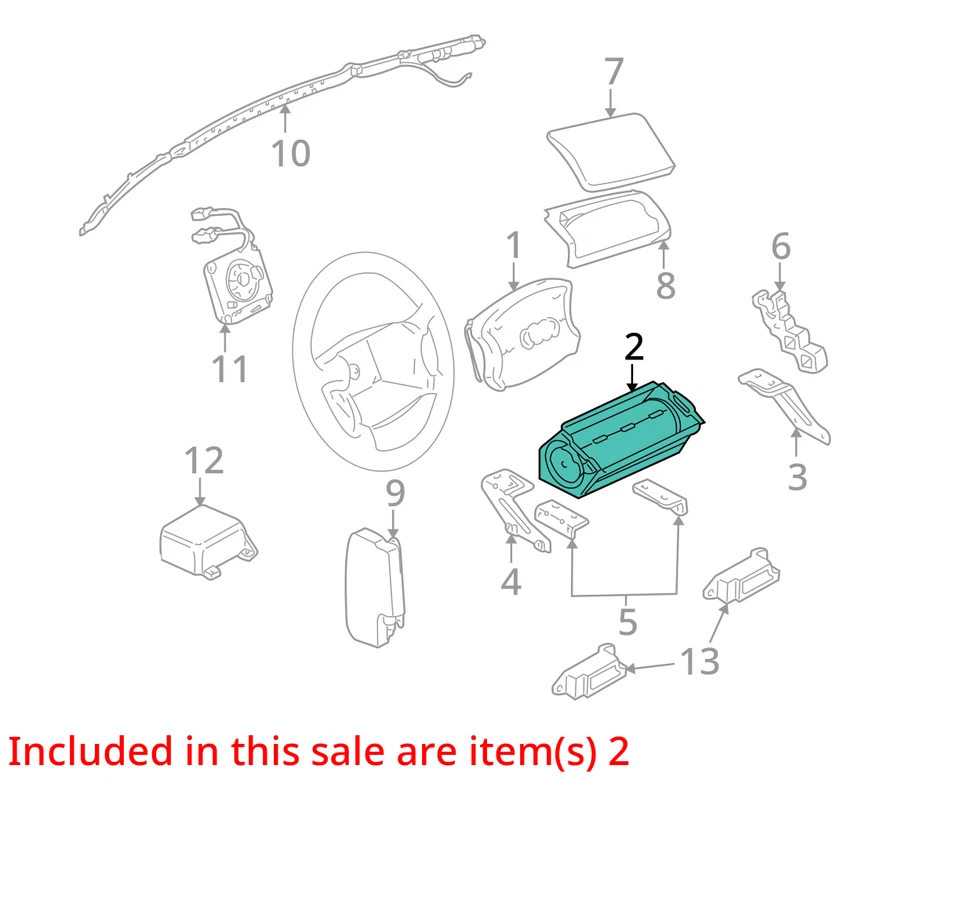 Air Bag Model VIN D 8th Digit Front Passenger Dash Fits 98-02 AUDI A4 3435408 Foto 4 de 4