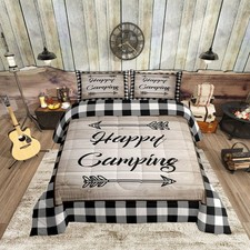 Camper Full Size Comforter Set Happy Camping Bedding Set for Kids Adults Teen...