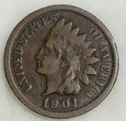 1901 Indian Head Cent Penny 124-Year-Old Penny 19L