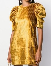 Ulla Johnson Ribbed Gold Mini Dress Size 2