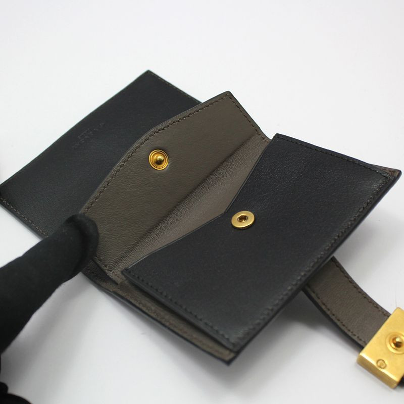 Givenchy Two-Tone Leather Card Wallet GV3 - Black/Brown (SKU Givenchy Two-Tone Leather Card Wallet GV3 - Black/Brown (SKU
