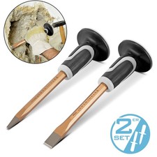 STAHLWERK Flachmei&szlig;el Spitzmei&szlig;el 2er Set Gold 300 mm Handmei&szlig;el Mei&szlig;el
