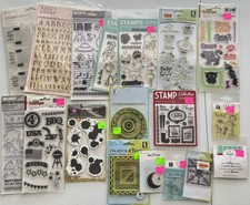 Mixed Themes Lot of 18 Cling/Clear Rubber Stamps - Scrapbooking / Crafting