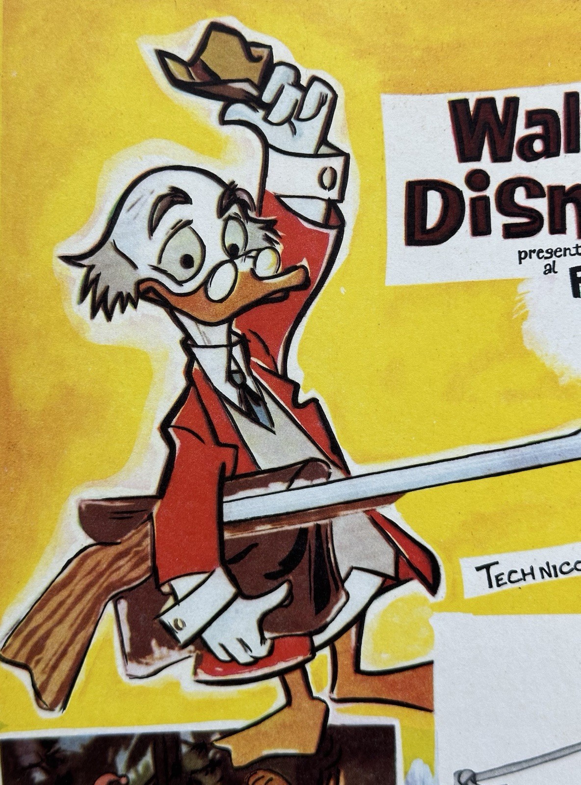 THE HUNTING INSTINT DONALD DUCK WALT DISNEY MEXICAN LOBBY CARD SET 1961 UNUSED