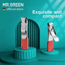 MR.GREEN Compact Foldable Nail Clipper with Keychain Slim Durable Nail Care Tool