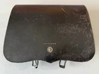 Vintage Civil War Military Black Leather Ammo Cartridge Box Exc Must See