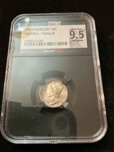 1916 Mercury Dime NGC MS-65 FB Vaultbox