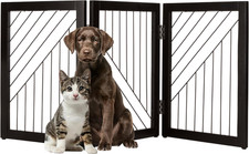 Pet Gate - 3-Panel Indoor Folding Dog Gate for Stairs or Doorways - 54X24-Inch F