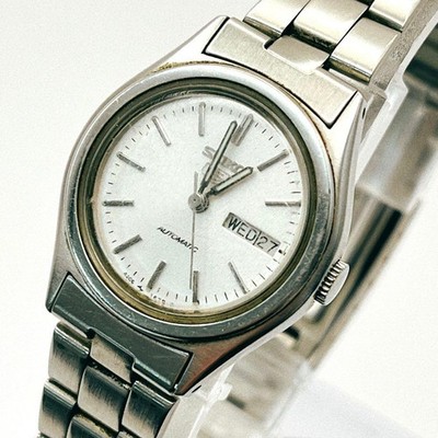Seiko 5 4206-0410 Automatic White Dial Ladies Watch Day Date