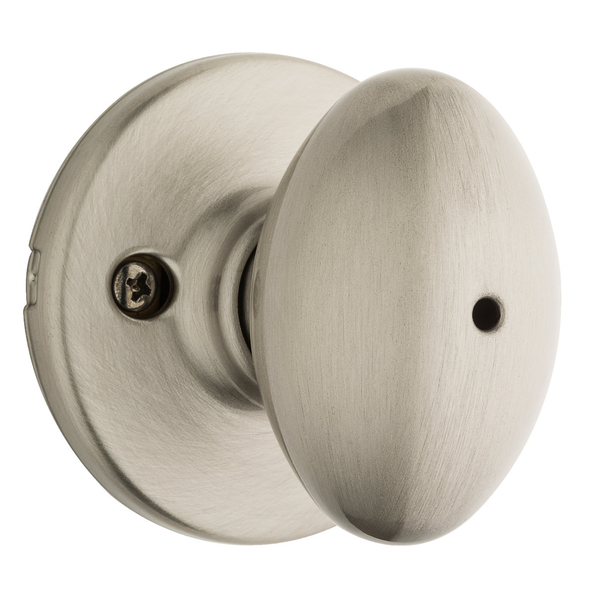 Kwikset 300AO Nickel Aliso Privacy Door Knob Set