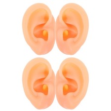 2 Pair Silicone Ear Model Fake Piece Mold Jewelry for Piercing Practice