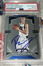 2019-20 Panini Prizm Kristaps Porzingis #76 NBA Basketball PSA DNA AUTHENTIC AUT