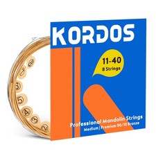 KORDOS Mandolin Strings, Vaccum-Sealed Packing Extended Life, 1-Pack, Gold