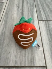 Bark Box Chocolate Covered Slobber Strawberry Plush Size Small Barkbox Dog Toy