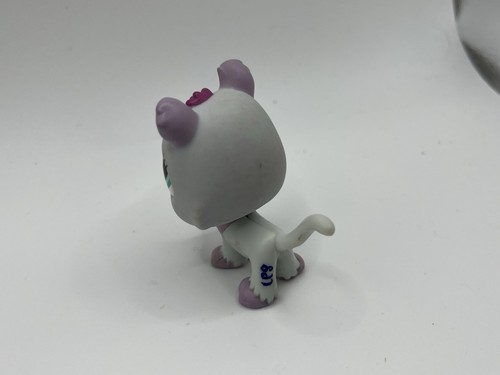 Littlest Pet Shop LPS #2428 Purple Stripes Leopard Snow Tiger Rare HTF - Picture 3 of 8