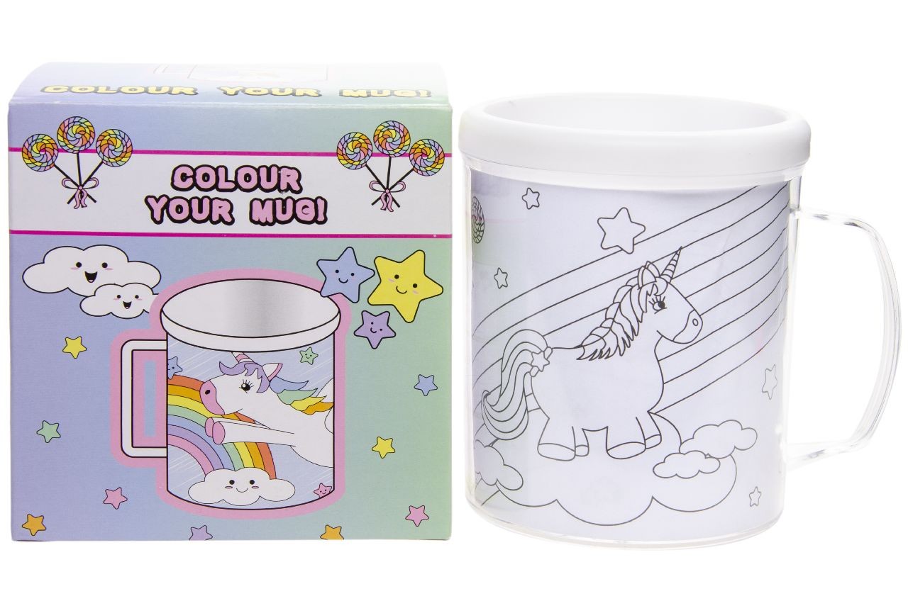 Unicorn Theme Color Your Own Mug - Toy Loot Party Bag Fillers Kids