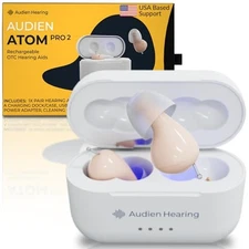 Audien Hearing ATOM PRO 2 Wireless Rechargeable OTC Hearing - Scratch & Dent