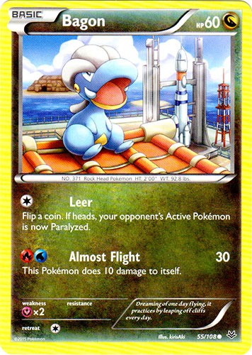 Bagon - 55/108 - Common (Lp) Roaring Skies - Dragon Pokémon