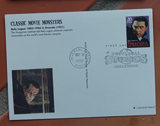 MOVIE MONSTER DRACULA 1997 ACTOR BELA LUGOSI FLEETWOOD CACHET FIRST DAY CARD UNA