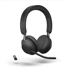 Jabra Evolve2 65 Wireless Headset USB Stereo UC, Bluetooth Dongle, Compatible