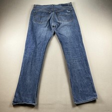 Vintage Levis 501 Jeans Mens 36x36 Blue Denim Original Straight Button Fly 90s