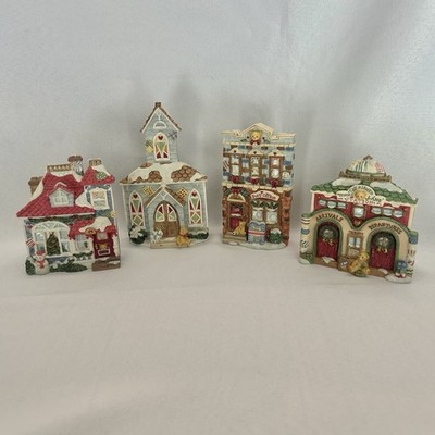 Cherished Teddies Our Cherished Neighbearhood Complete Set of 4 Neighborhood