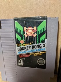 The Original Donkey Kong 3 Arcade Classics Series Nintendo NES Repaired Cart