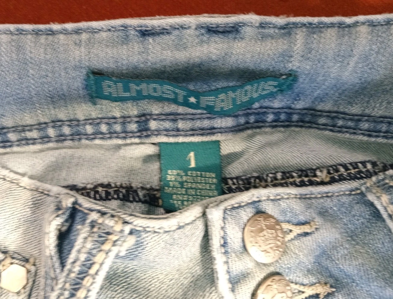 Y2K Almost Famous Distressed Patchwork Flare Jean… - image 3