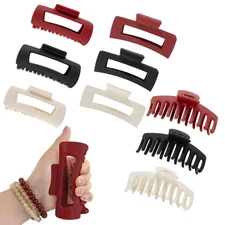 Soft Silicone Hair Clips: 9 Pcs Flexible Bendable Claw Clips for Women/Girl，Matt