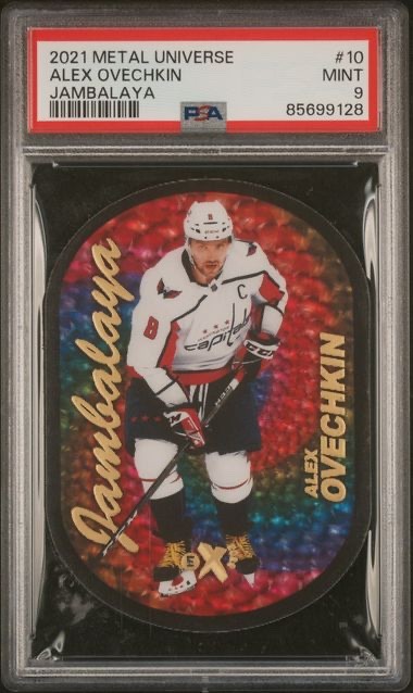 2021-22 Alex Ovechkin Metal Universe Jambalaya #10 PSA 9 Mint 