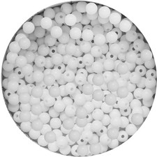 500PCS 8mm Smooth Acrylic Round Beads, White Loose Round Spacer Beads, Bubble...