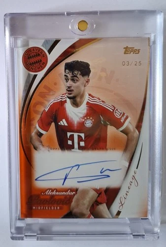 25/26 Topps Lineage FC Bayern München Aleksandar Pavlovic Auto On Card /25