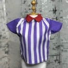 Vintage *Barbie* Clothes: Purple & White Stripped 90's Collared Top