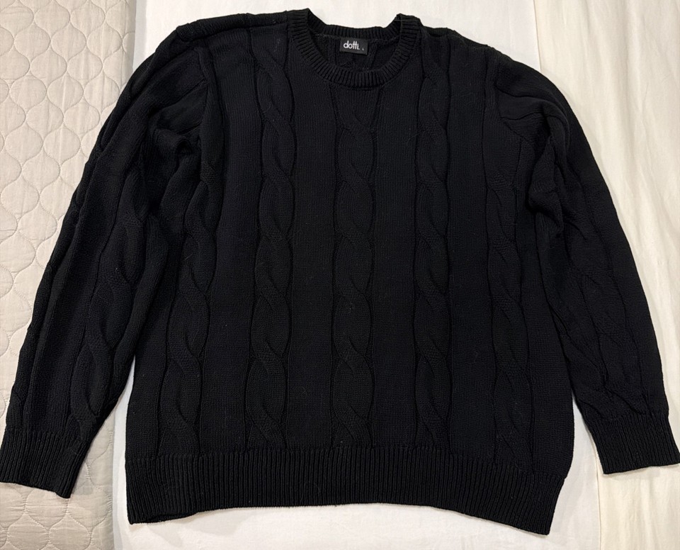 Dotti Woman’s Cable Knit Jumper Size L Black