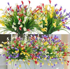 10Pcs Artificial Calla Lily Flowers Fake Plants Outdoor Home Garden Spring Decor