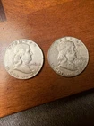 Ben Franklin Half Dollar 90% Silver, Lot of 2 1954 & 1963