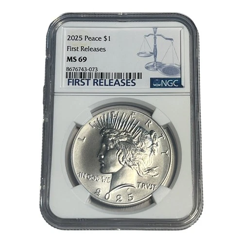 2025-P $1 Peace Dollar NGC MS69 90% Silver Philadelphia US Coin FIRST RELEASE 1A