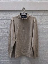 New Vineyard Vines Plaid Saltwater Quarter Zip Stone Sz L