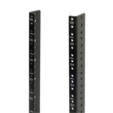 Tecmojo 6U Vertical Rack Rail Pair Kit DIY Rack Rails Kit, 12-24 Screws Inclu...