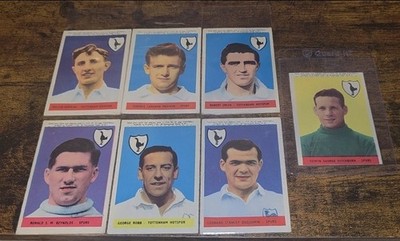 1958 A&BC Footballers Series 1 (Planet) - TOTTENHAM HOTSPUR Team Set (7 Cards)