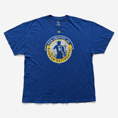 Seattle Mariners Majestic T-Shirt Herren Ken Griffey Jr MLB Baseball XL Blau
