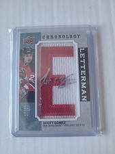 2019-20 UD Chronology Letterman Patches Auto Scott Gomez /25